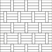 Motifs de pose de parquet contrecollé : en Vannerie - Zolpan