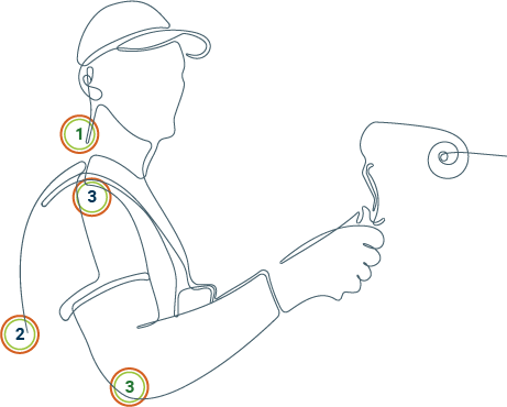 TMS, troubles musculosquelettiques des peintres : solutions d'exosquelettes en magasin de peinture Zolpan